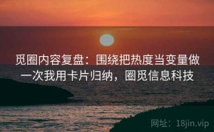 觅圈内容复盘：围绕把热度当变量做一次我用卡片归纳，圈觅信息科技